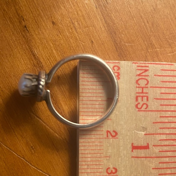 Pearl and sterling silver ring - Picture 8 of 9